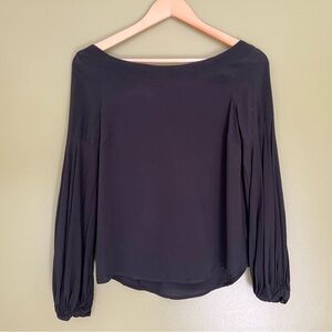 Anthropologie Maeve Women’s Long Sleeve Black Off Shoulder Blouse Size 2
